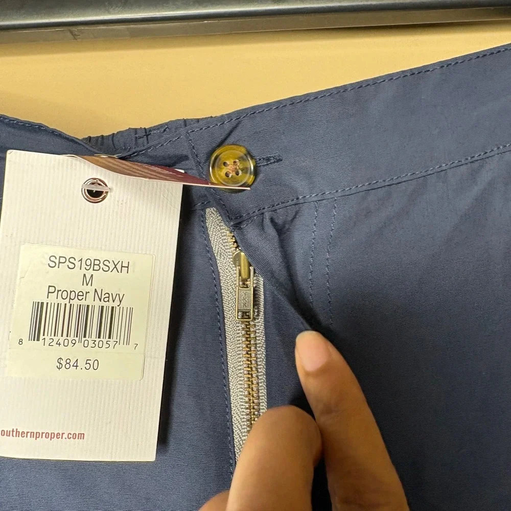 NEW Southern Proper Mens Proper Navy Performance Shorts Size Large
